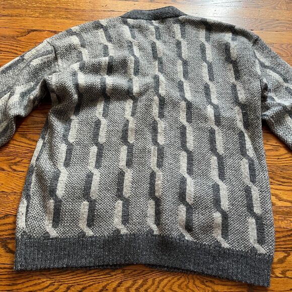 Alpaca Quitex Sweater Women’s Large Gray Peru 100% Alpaca Wool Grandma Cardigan - Picture 7 of 7